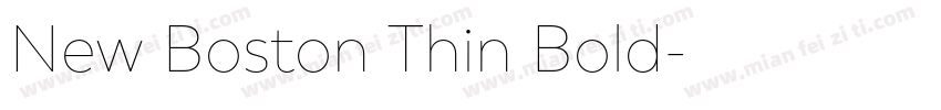 New Boston Thin Bold字体转换